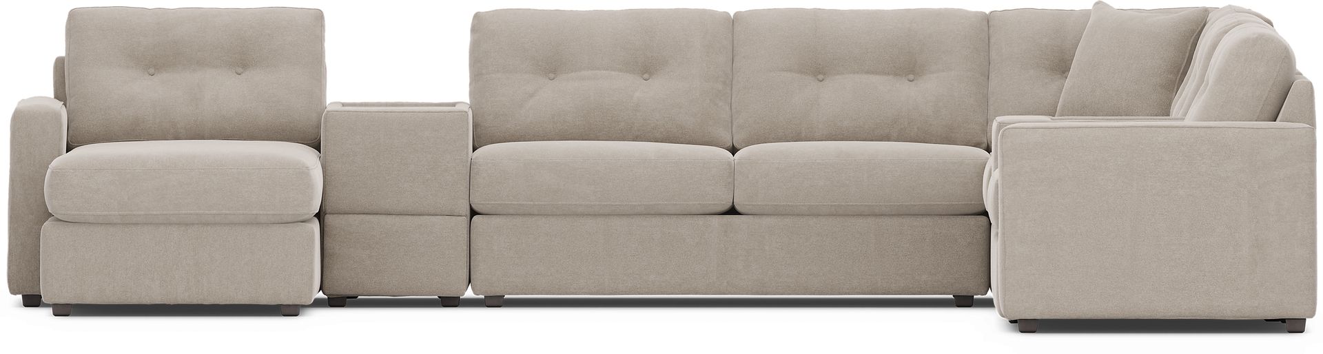 Beige 7 Pc ModularOne Gel Foam Sleeper - Image 4