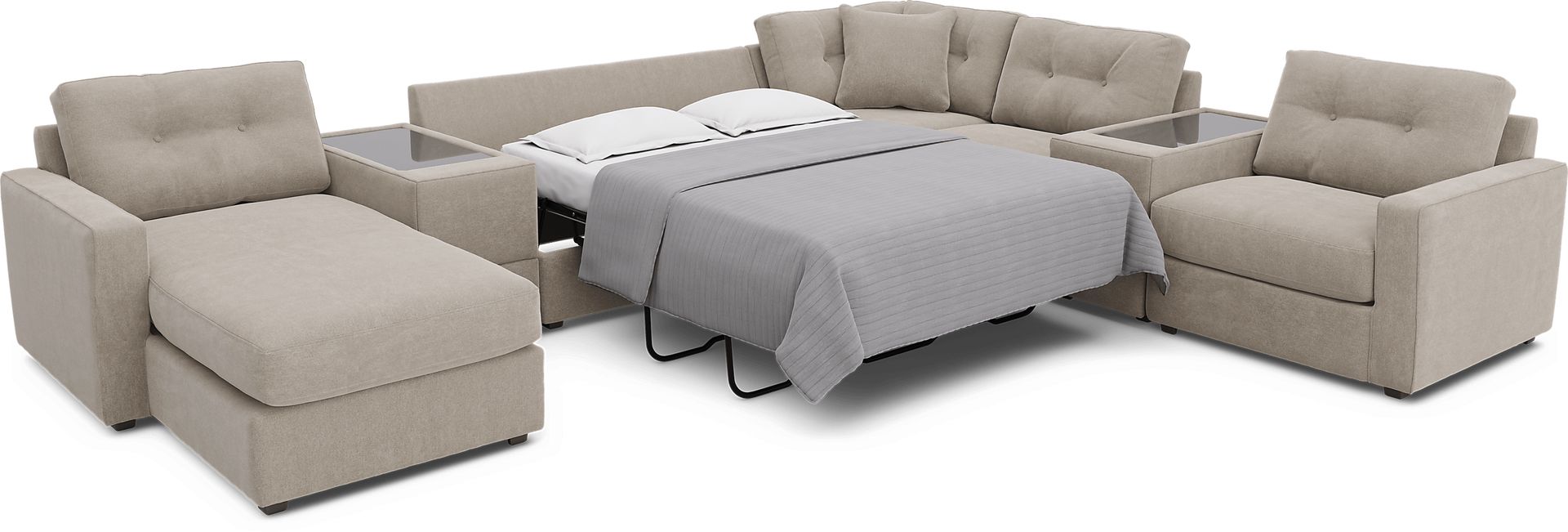 Beige 7 Pc ModularOne Sleeper - Image 3