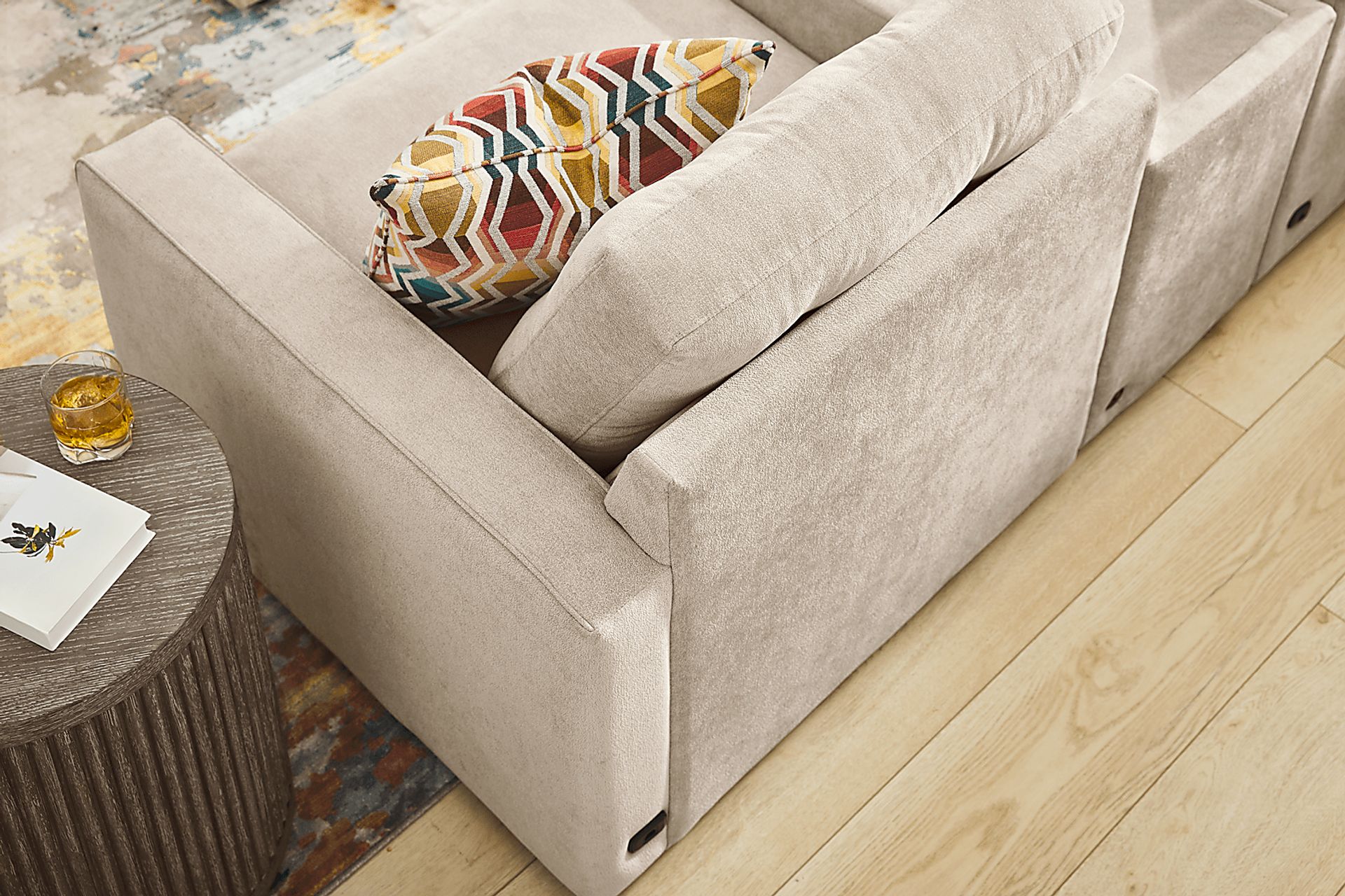 Beige 8 Pc Power Reclining ModularOne with Media Consoles - Image 10