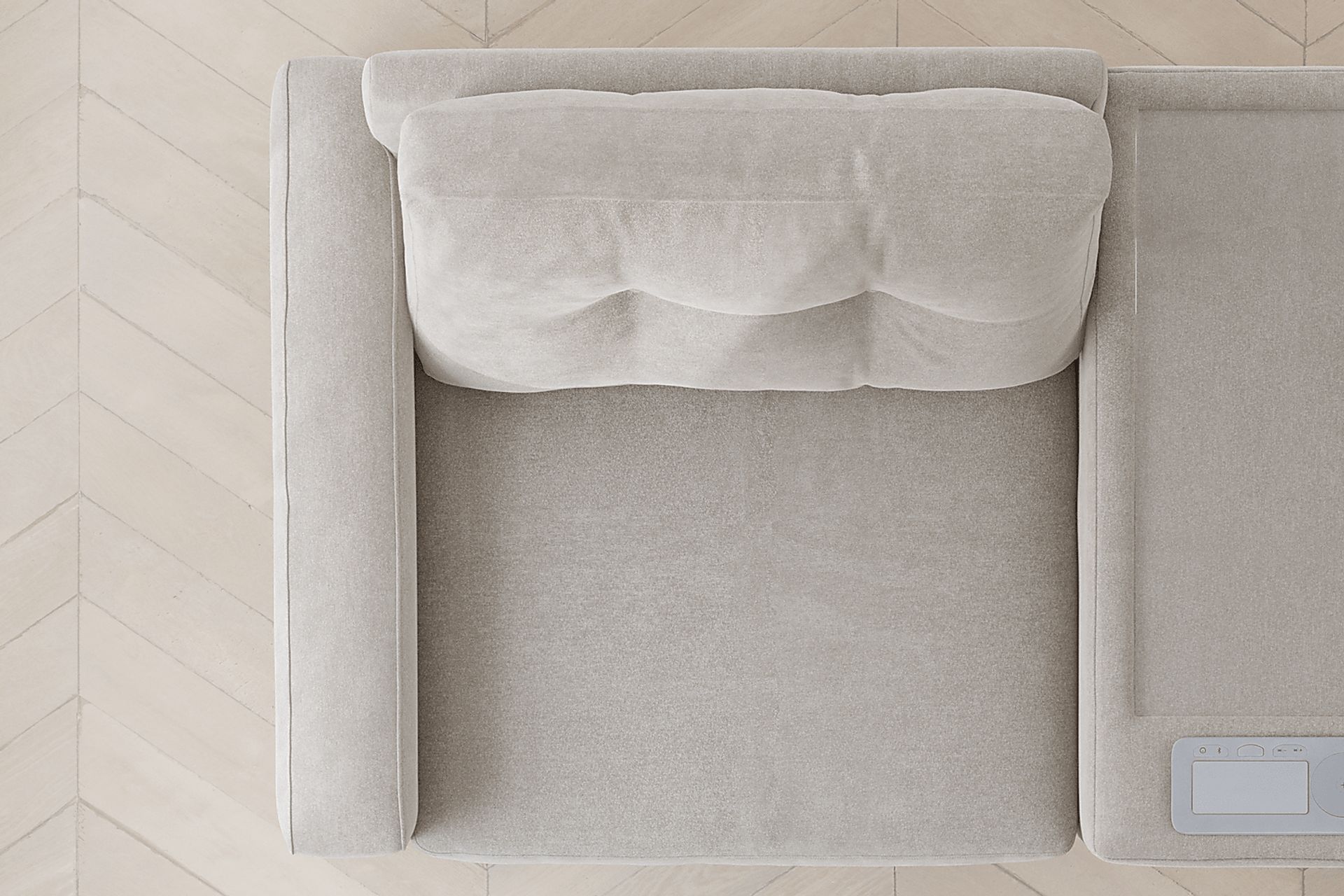 Beige 8 Pc Power Reclining ModularOne with Media Consoles - Image 8
