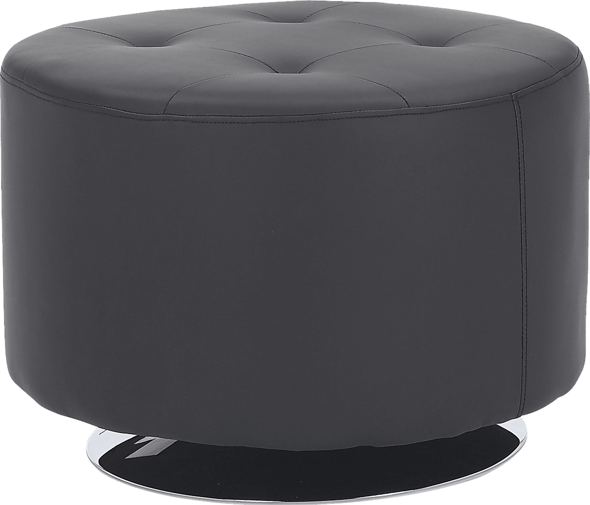 Bekay Black Ottoman - Image 1