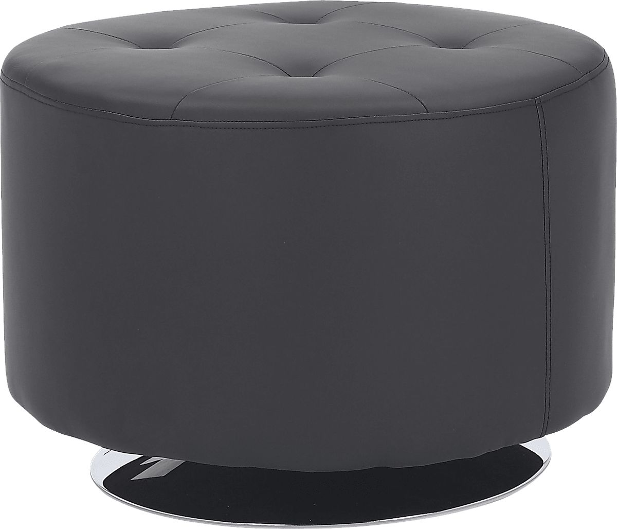Bekay Black Polyester Fabric Ottoman Rooms to Go