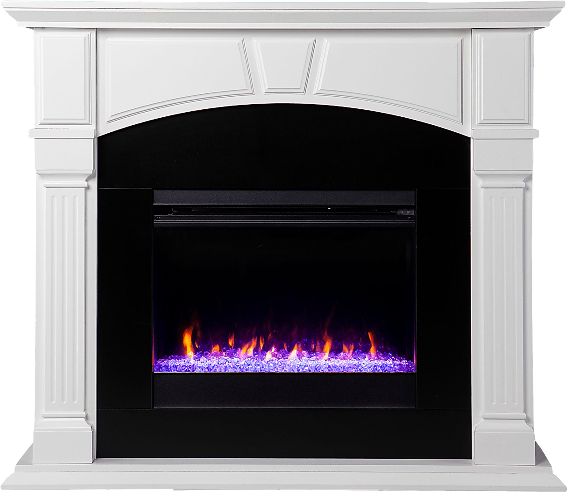 Bekonscot I White 48 in. Console With Color Changing Electric Fireplace - Image 2