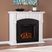 Bekonscot II White 48 in. Console With Electric Log Fireplace