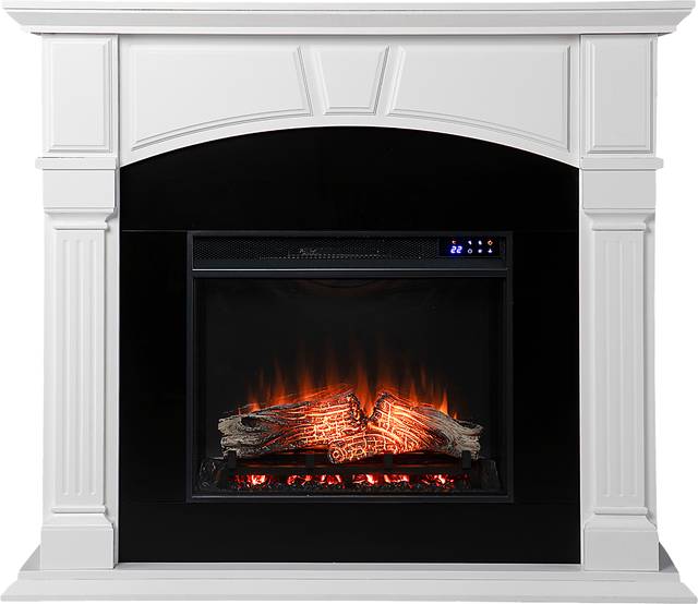 Bekonscot IV White 48 in. Console With Touch Panel Electric Fireplace - Thumbnail - Image 2