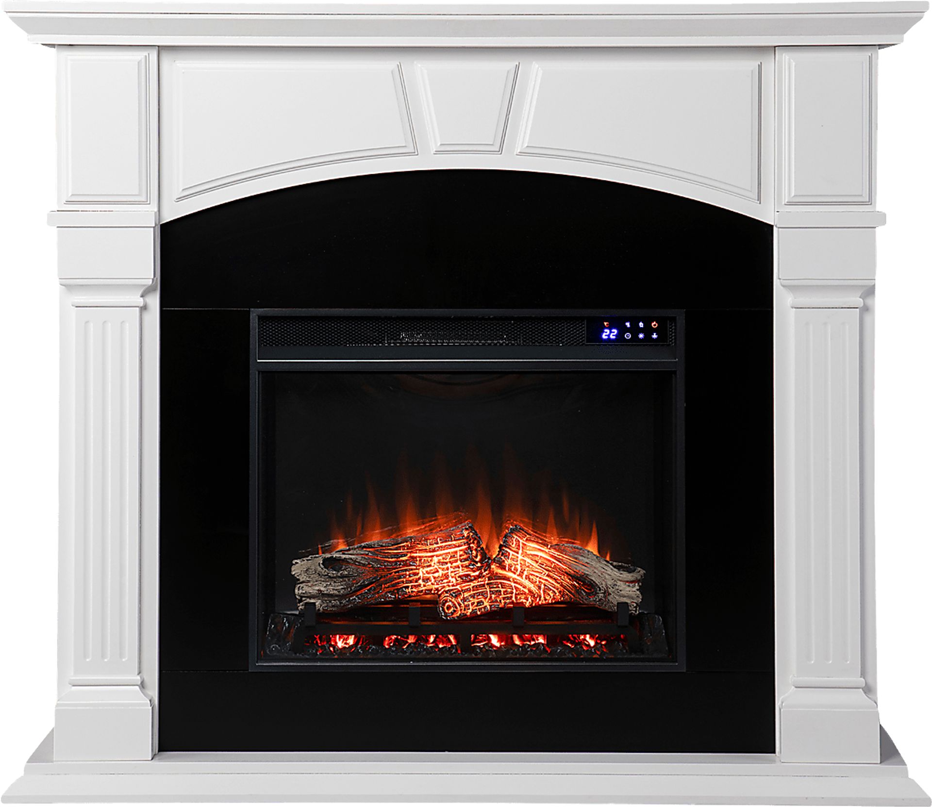 Bekonscot IV White 48 in. Console With Touch Panel Electric Fireplace - Image 2