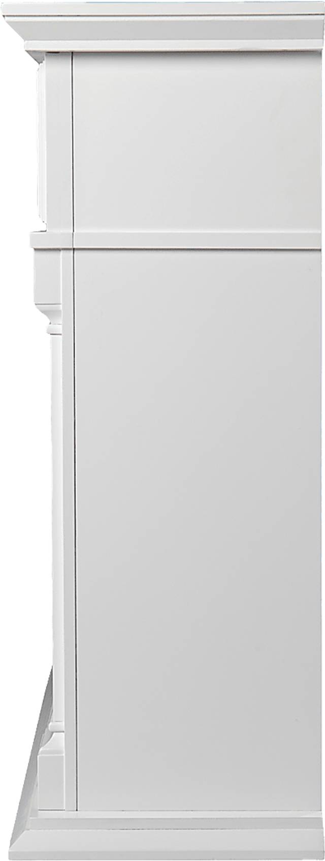 Bekonscot IV White 48 in. Console With Touch Panel Electric Fireplace - Thumbnail - Image 3