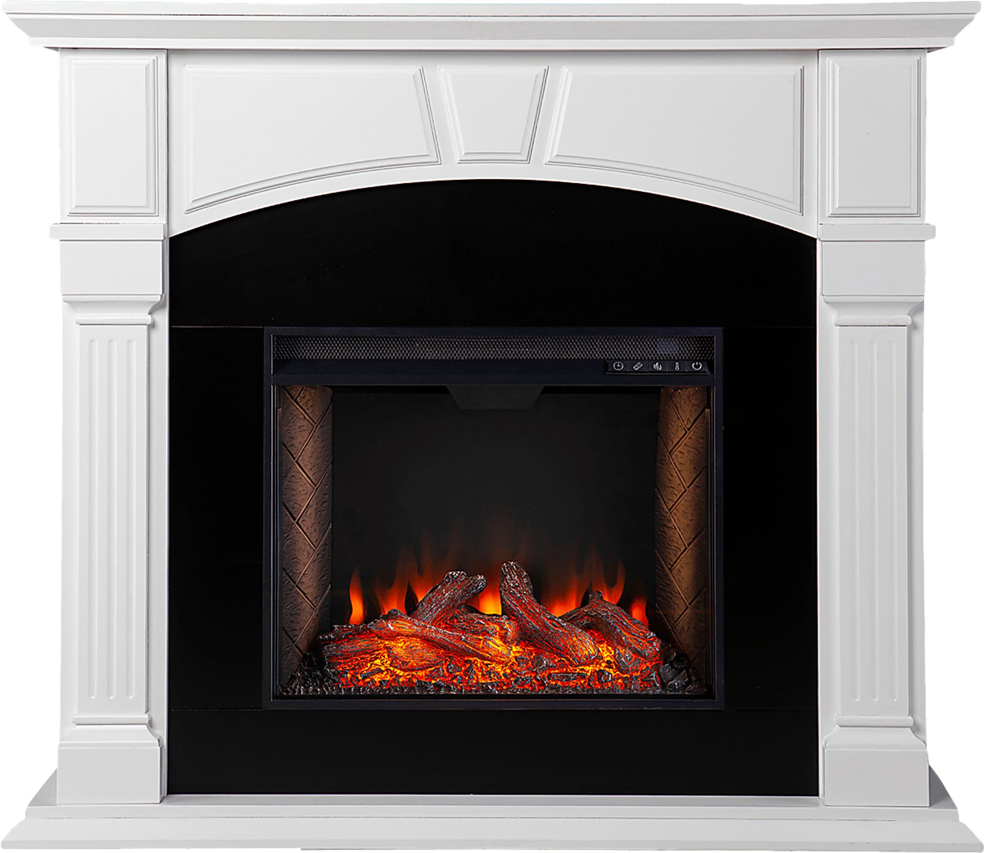 Bekonscot III White 48 in. Console With Smart Electric Fireplace - Image 2