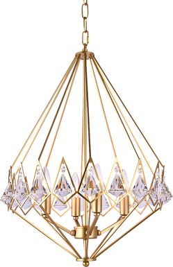 Belaire Point Gold Chandelier