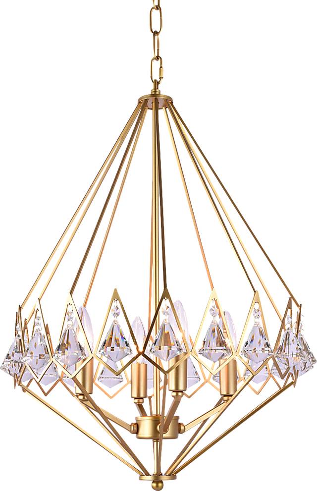 Belaire Point Gold Chandelier - Thumbnail - Image 1