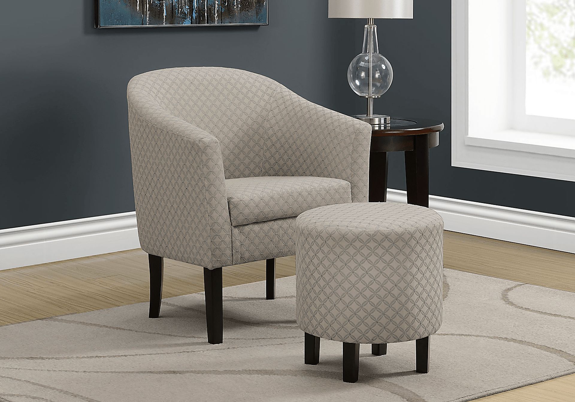 Belcaro Light Gray Accent Chair - Image 2
