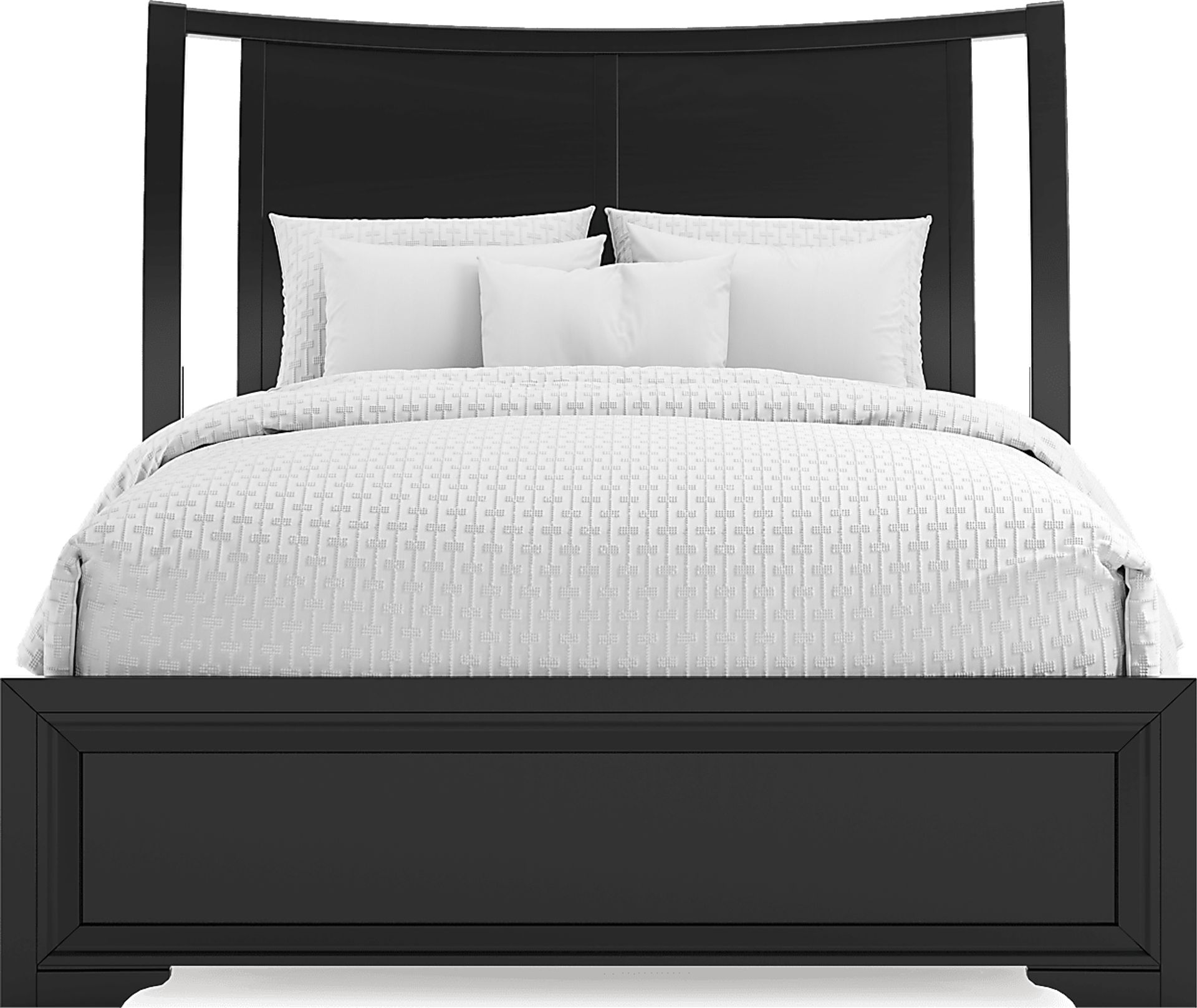 Belcourt Black 3 Pc King Curved Sleigh Bed - Image 3