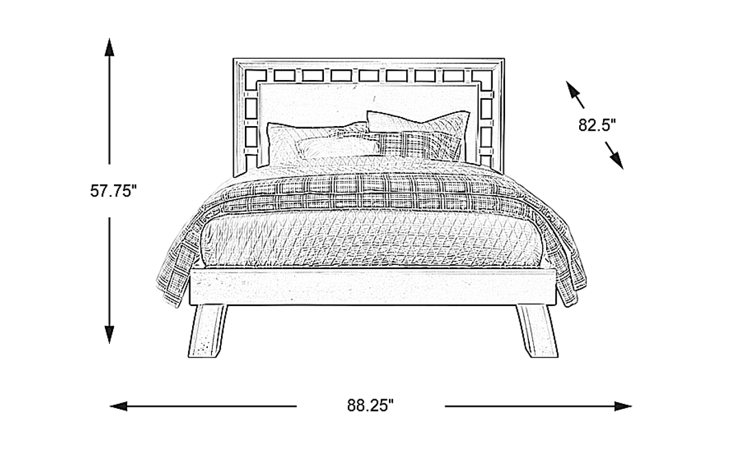 Belcourt Black 3 Pc King Lattice Arch Bed