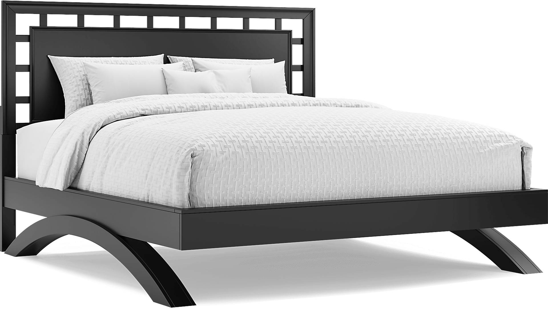 3 pc king lattice platform bed