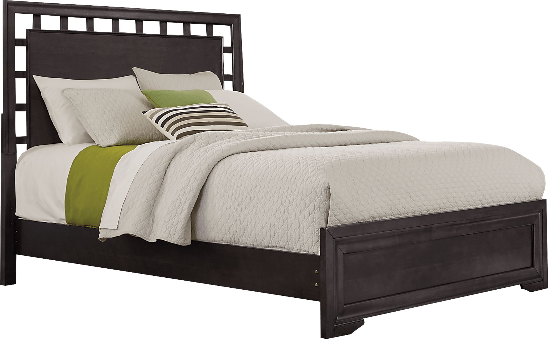 Belcourt Black 3 Pc King Lattice Bed - Image 4