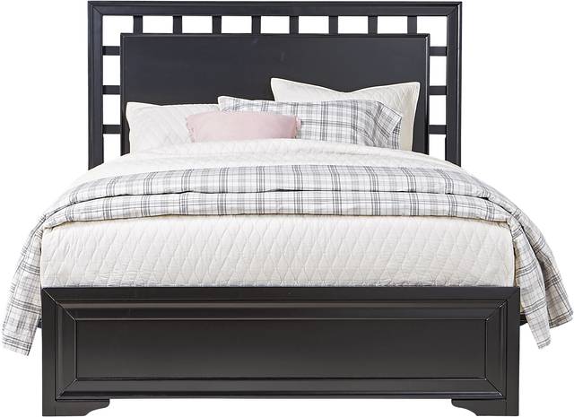 Belcourt Black 3 Pc King Lattice Bed - Thumbnail - Image 1