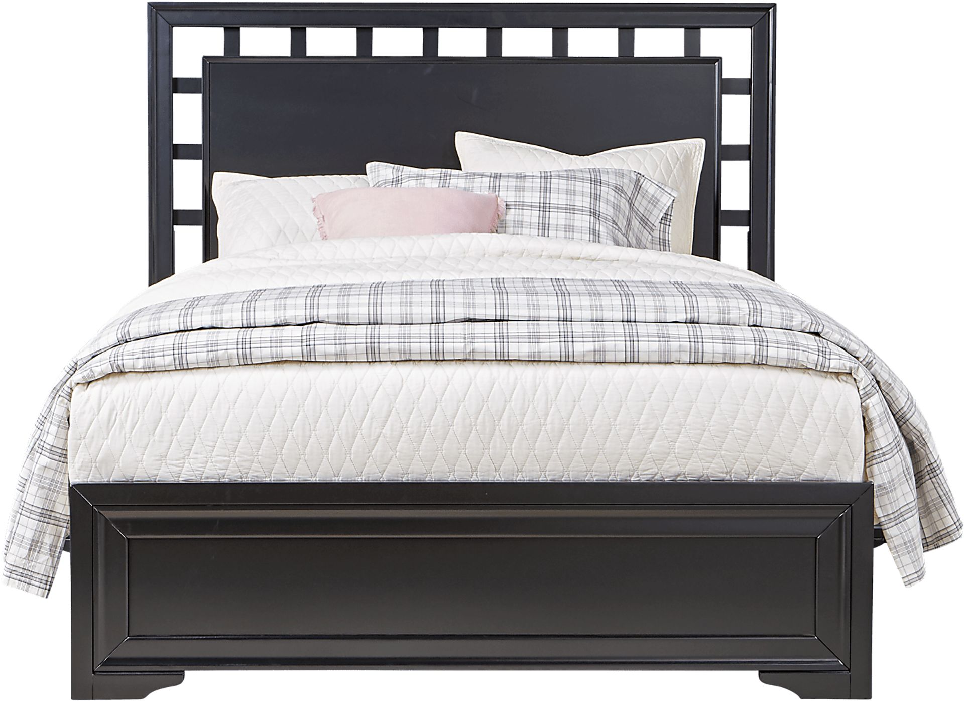 Belcourt Black 3 Pc King Lattice Bed - Image 1