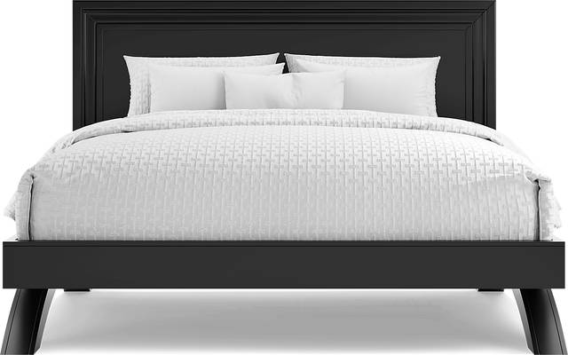 Belcourt Black 3 Pc King Panel Arch Bed - Thumbnail - Image 2