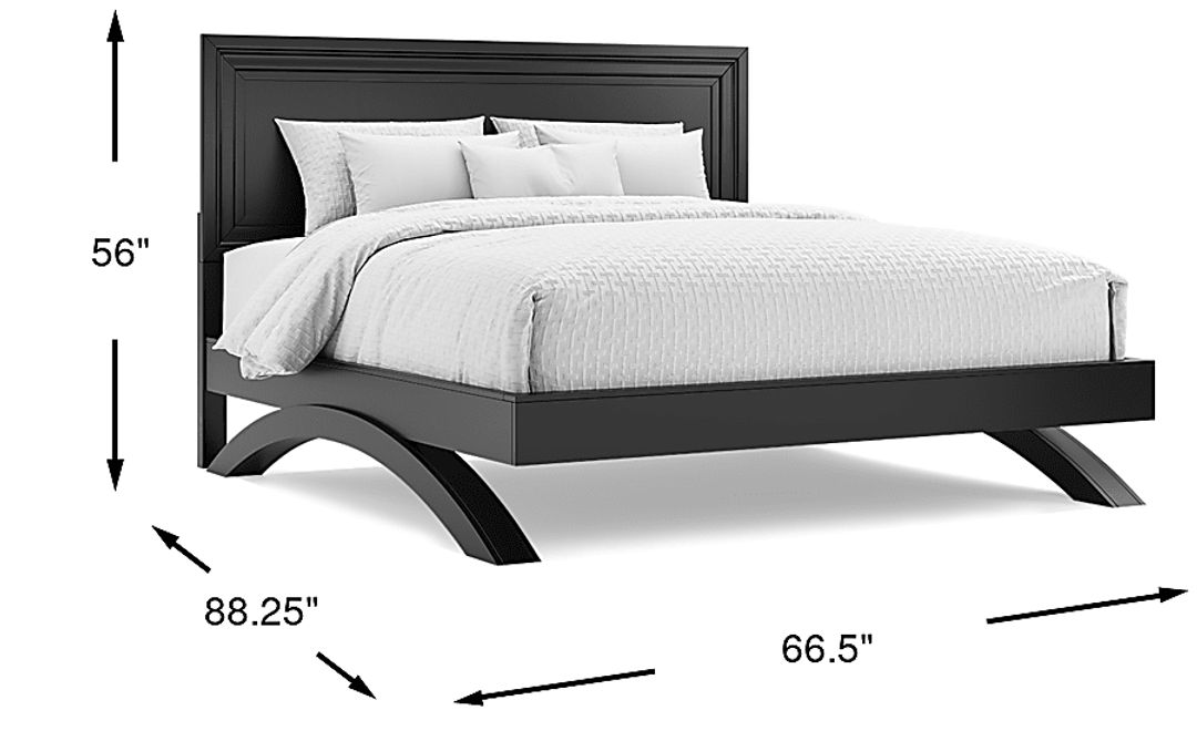 Belcourt Black 3 Pc King Panel Arch Bed