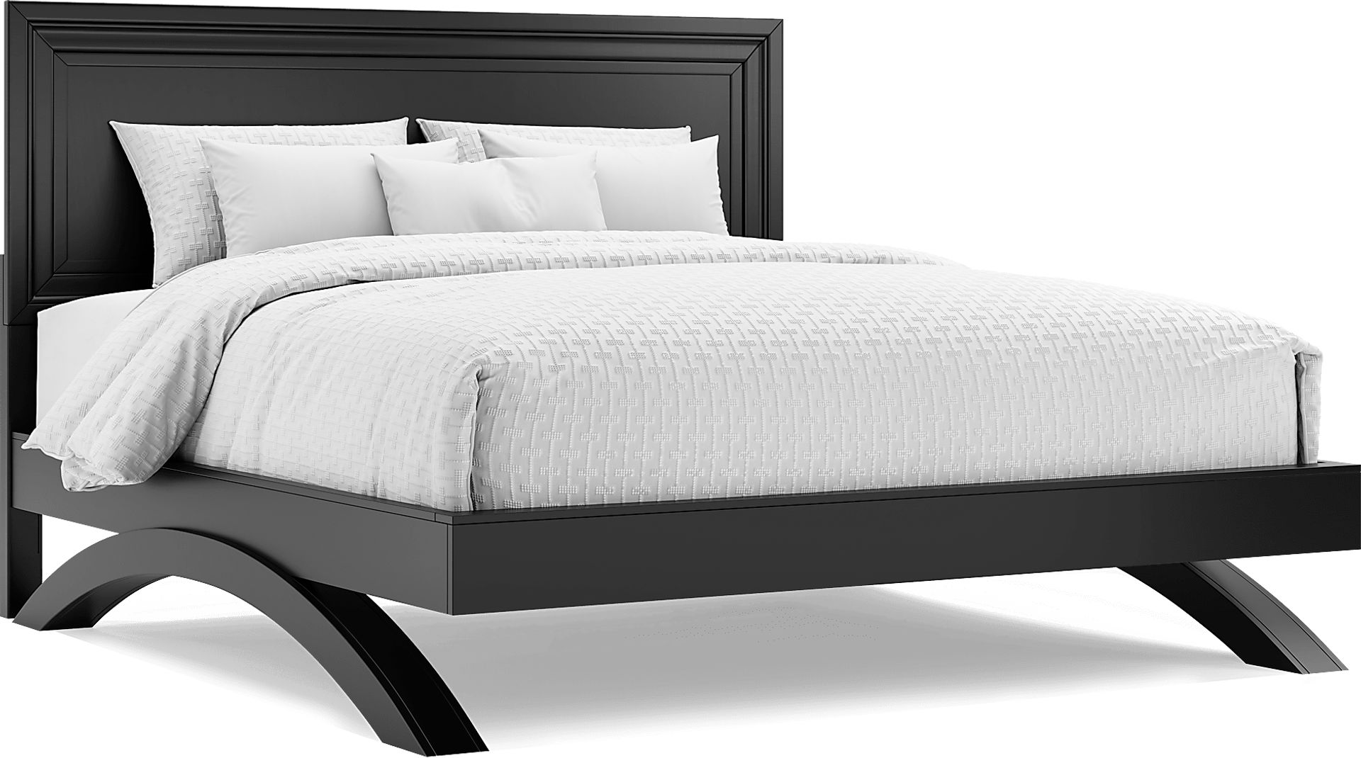 Belcourt Black 3 Pc King Panel Arch Bed - Image 1