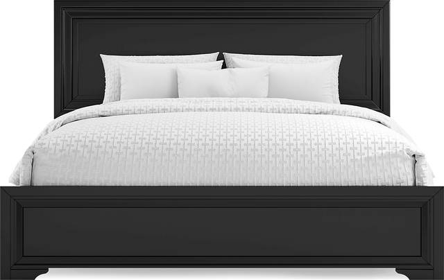 Belcourt Black 3 Pc King Panel Bed - Thumbnail - Image 2