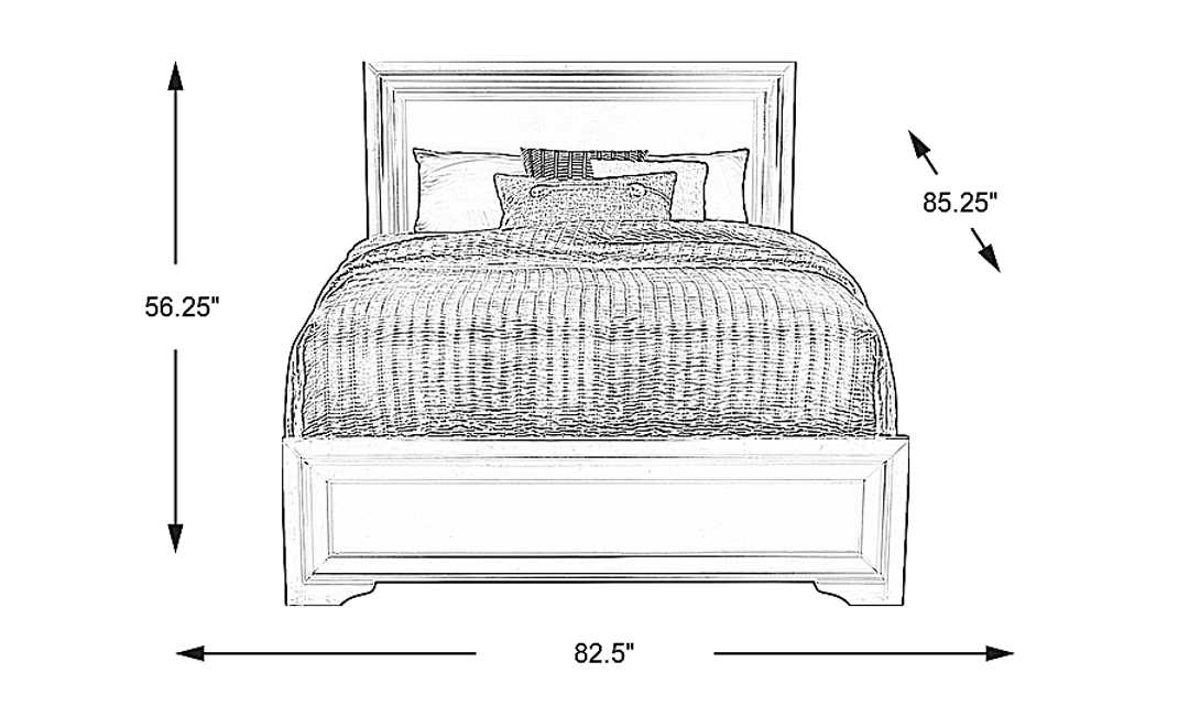 Belcourt Black 3 Pc King Panel Bed