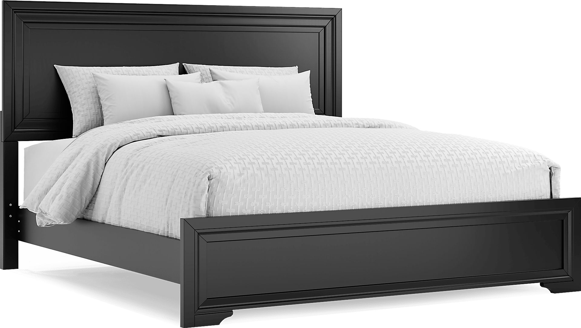 Belcourt Black 3 Pc King Panel Bed - Image 1