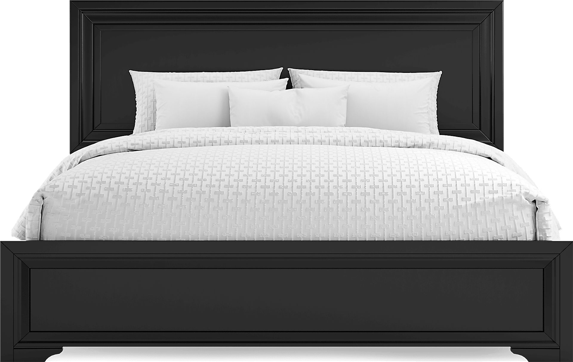 Belcourt 5 Pc Black Black,Colors King Bedroom Set With Dresser, Mirror