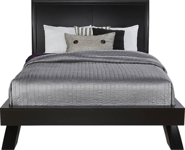 Belcourt Black 3 Pc King Platform Bed with Sleigh Headboard - Thumbnail - Image 1
