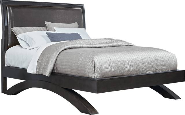Belcourt Black 3 Pc King Upholstered Sleigh Arch Bed - Thumbnail - Image 4
