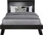 Belcourt Black 3 Pc King Upholstered Sleigh Arch Bed