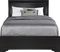 Belcourt Black 3 Pc King Upholstered Sleigh Bed