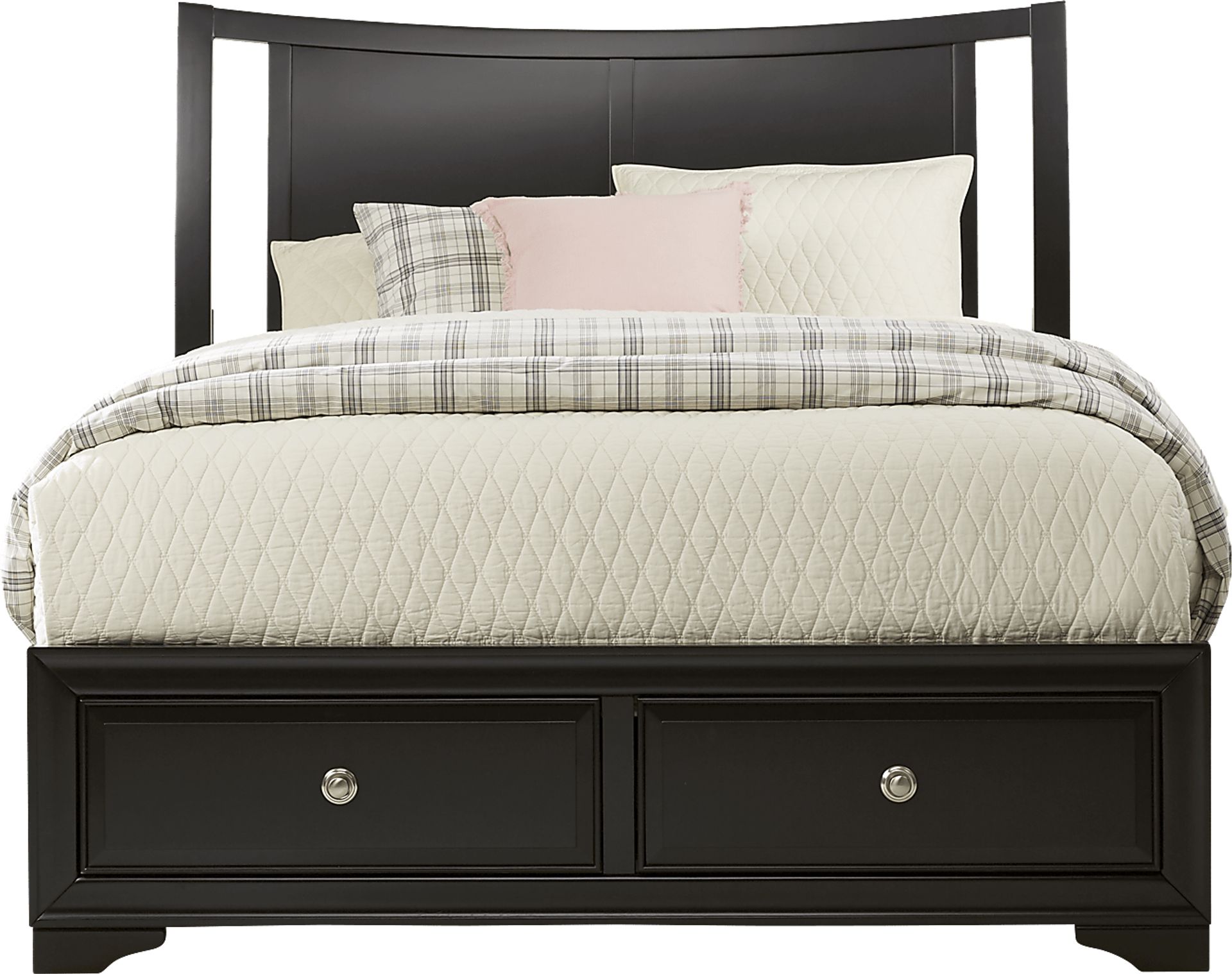 Belcourt Black 3 Pc Queen Curved Sleigh Bed with Storage - Image 6