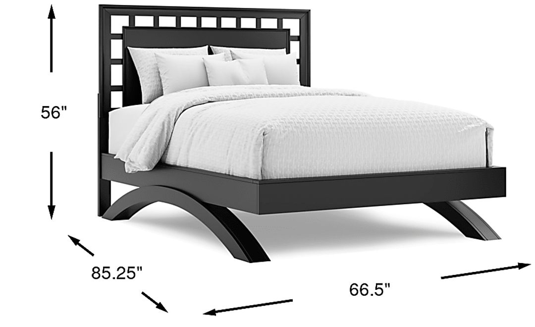 Belcourt Black 3 Pc Queen Lattice Arch Bed