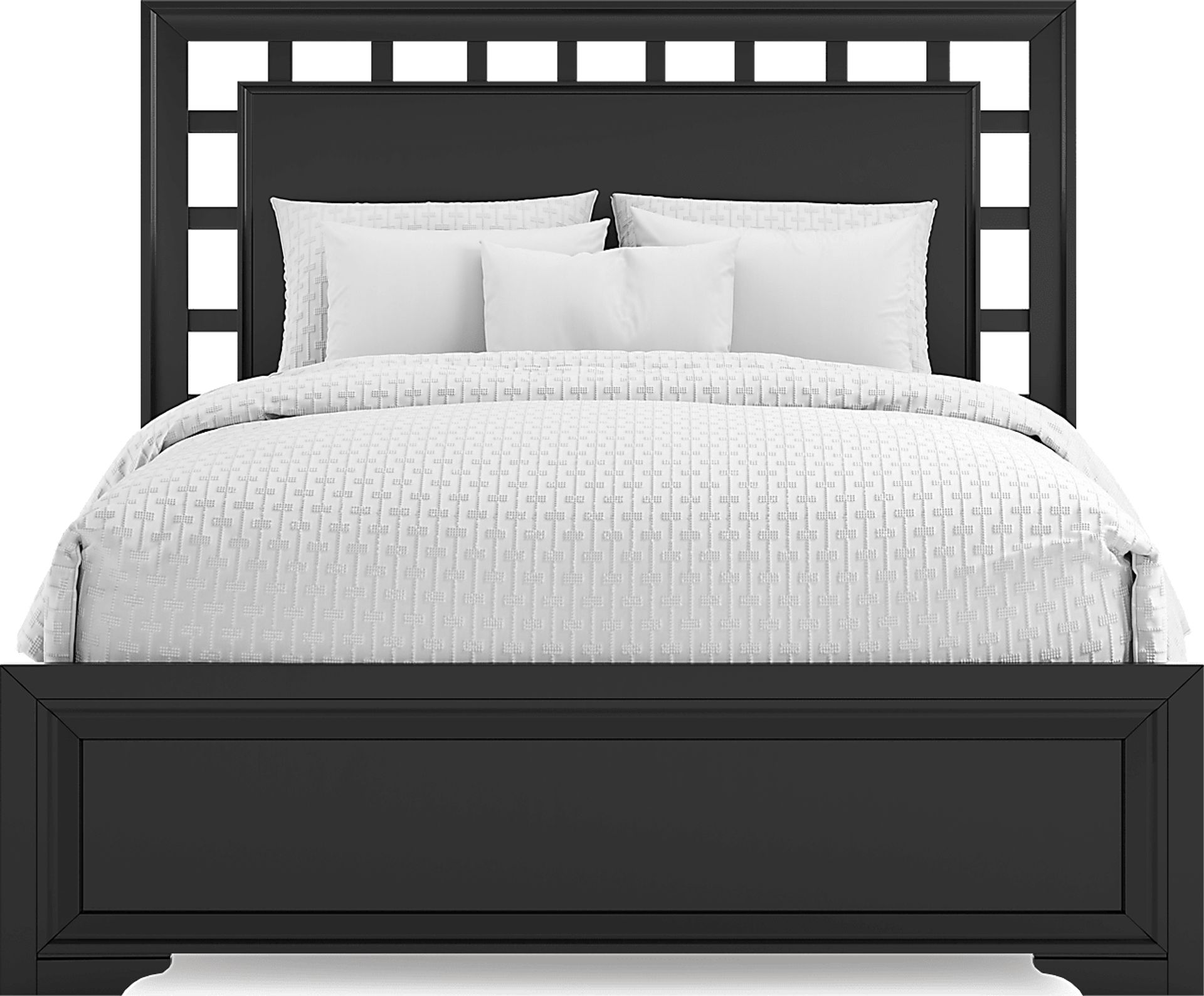 Belcourt Black 5 Pc Queen Lattice Bedroom - Image 4