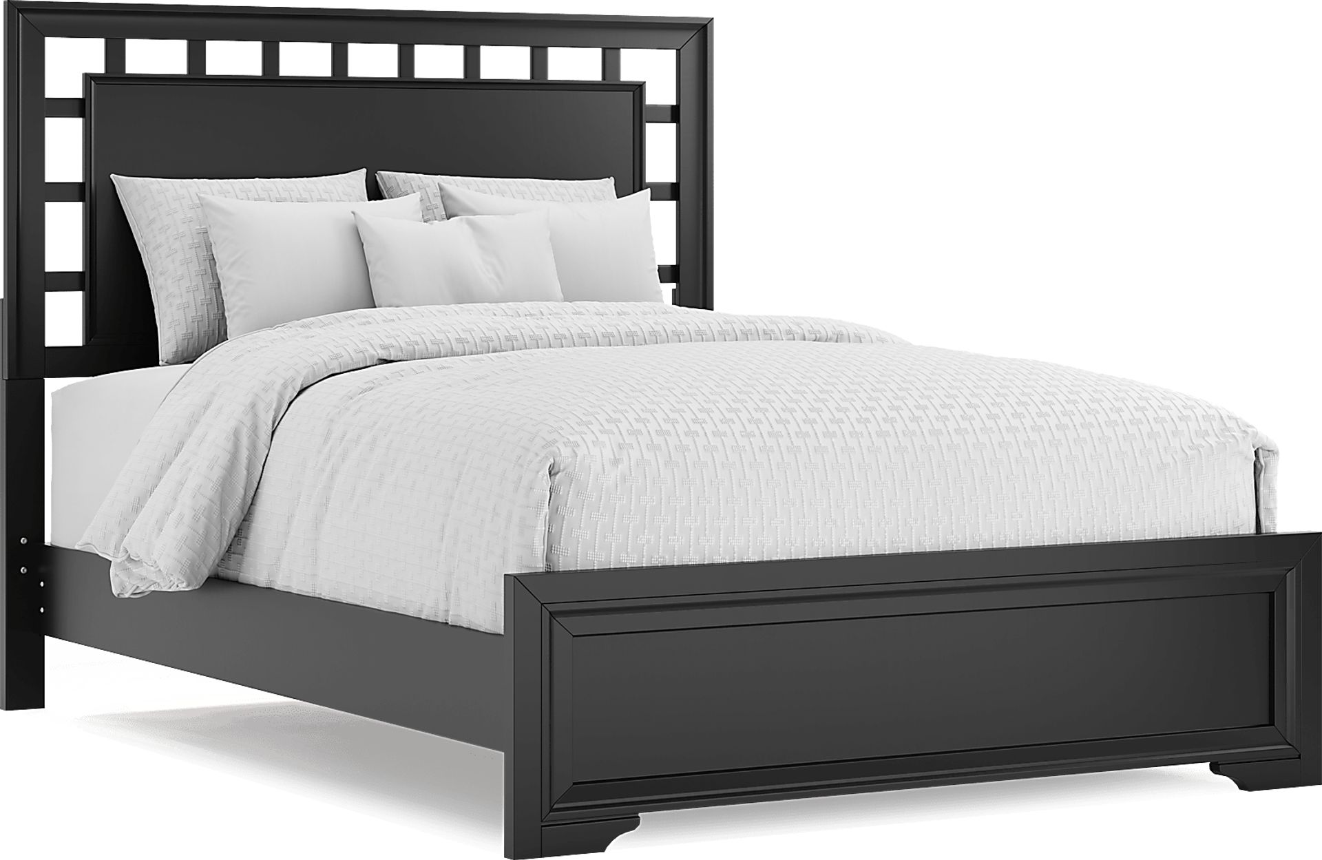 Belcourt Black 5 Pc Queen Lattice Bedroom - Image 3