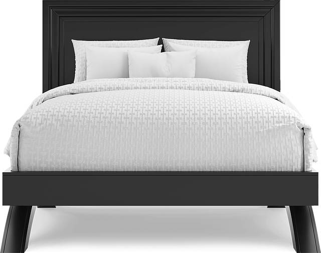 Belcourt Black 3 Pc Queen Panel Arch Bed - Thumbnail - Image 3
