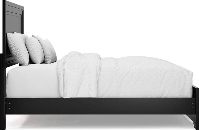 Belcourt Black 3 Pc Queen Panel Bed - Thumbnail - Image 2