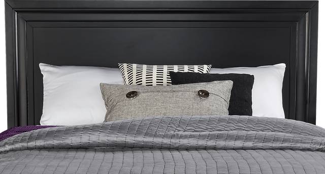 Belcourt Black 3 Pc Queen Panel Bed - Thumbnail - Image 2