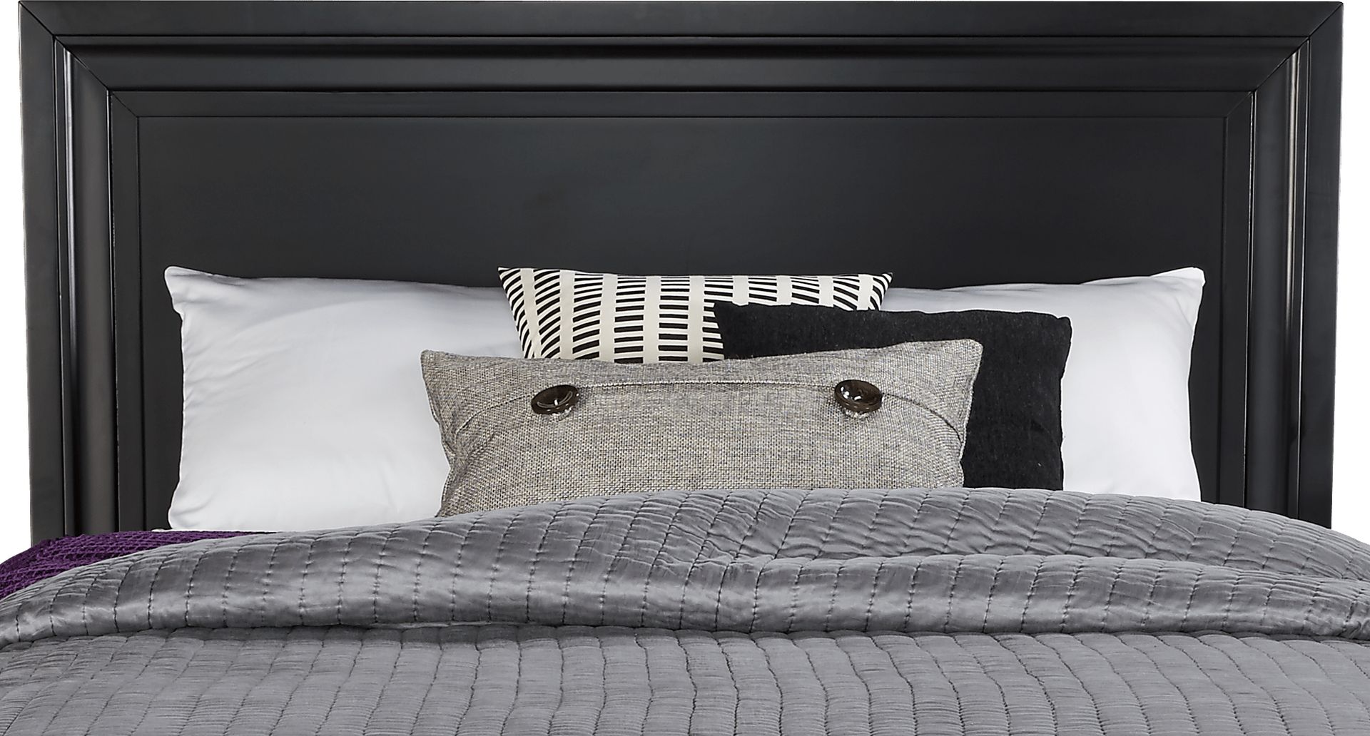 Belcourt Black 3 Pc Queen Panel Bed - Image 2