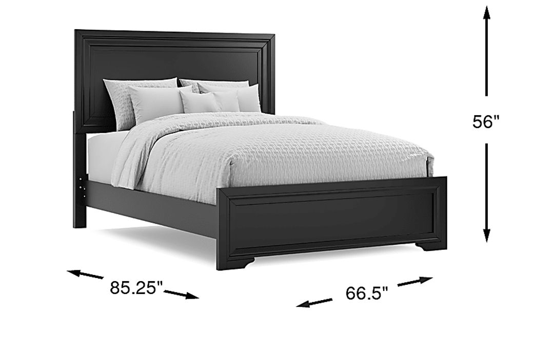 Belcourt Black 3 Pc Queen Panel Bed