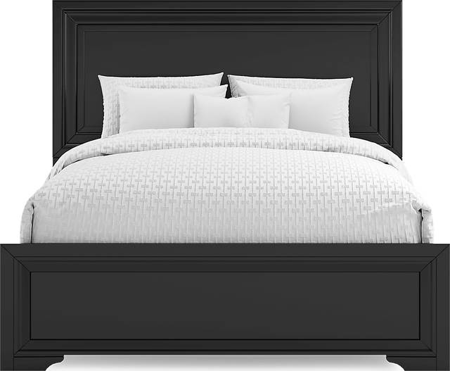 Belcourt Black 3 Pc Queen Panel Bed - Thumbnail - Image 2