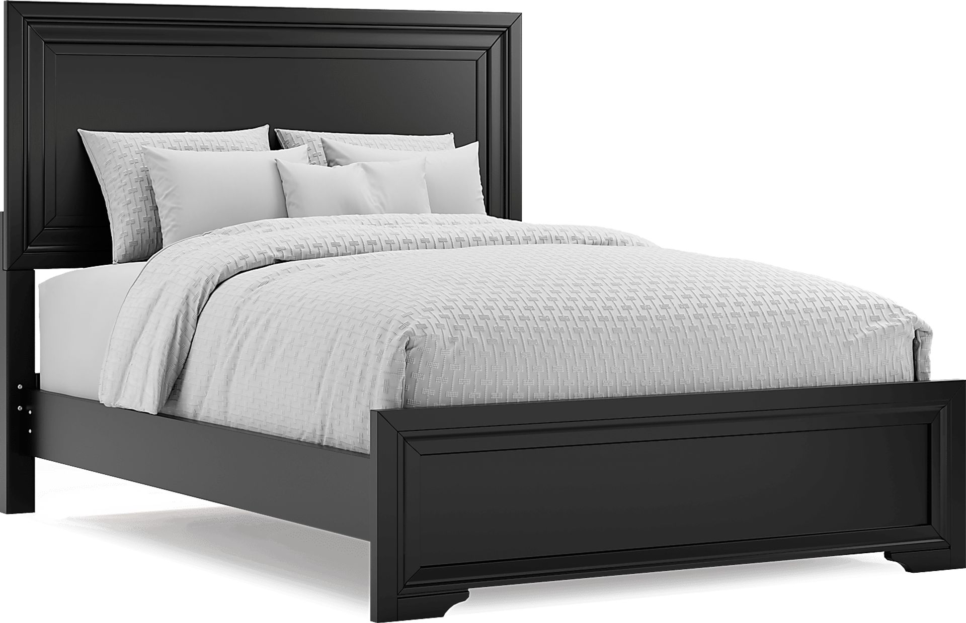 Belcourt Black 3 Pc Queen Panel Bed - Image 1