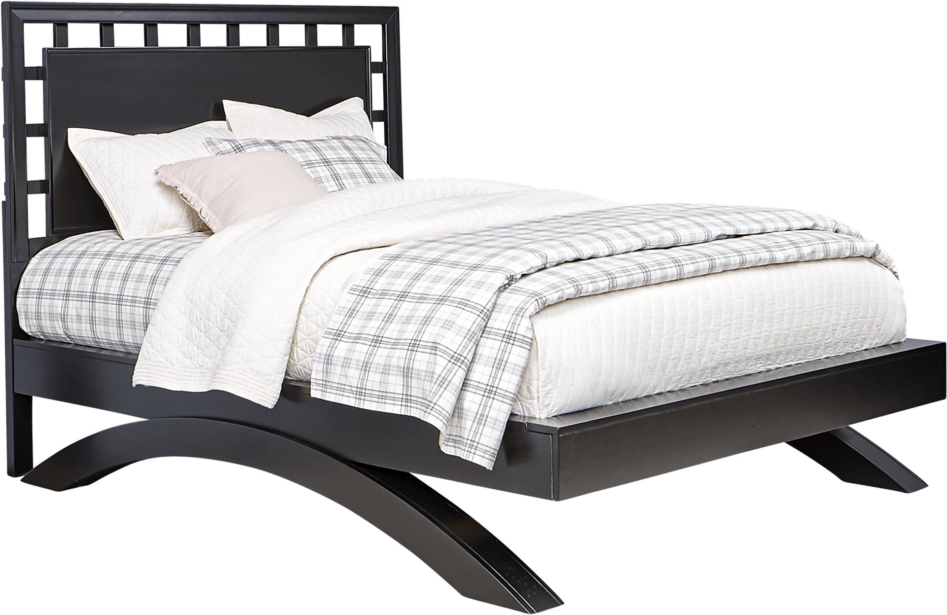 Belcourt Black 3 Pc Queen Lattice Arch Bed - Image 4