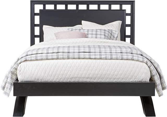 Belcourt Black 3 Pc Queen Lattice Arch Bed - Thumbnail - Image 1