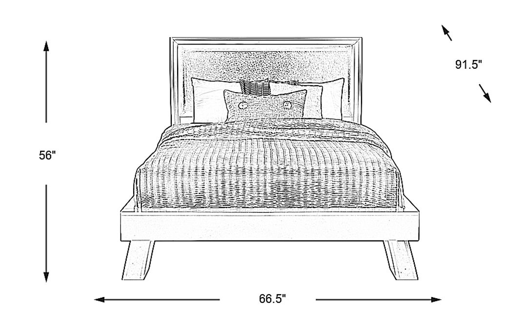 Belcourt Black 3 Pc Queen Upholstered Sleigh Arch Bed