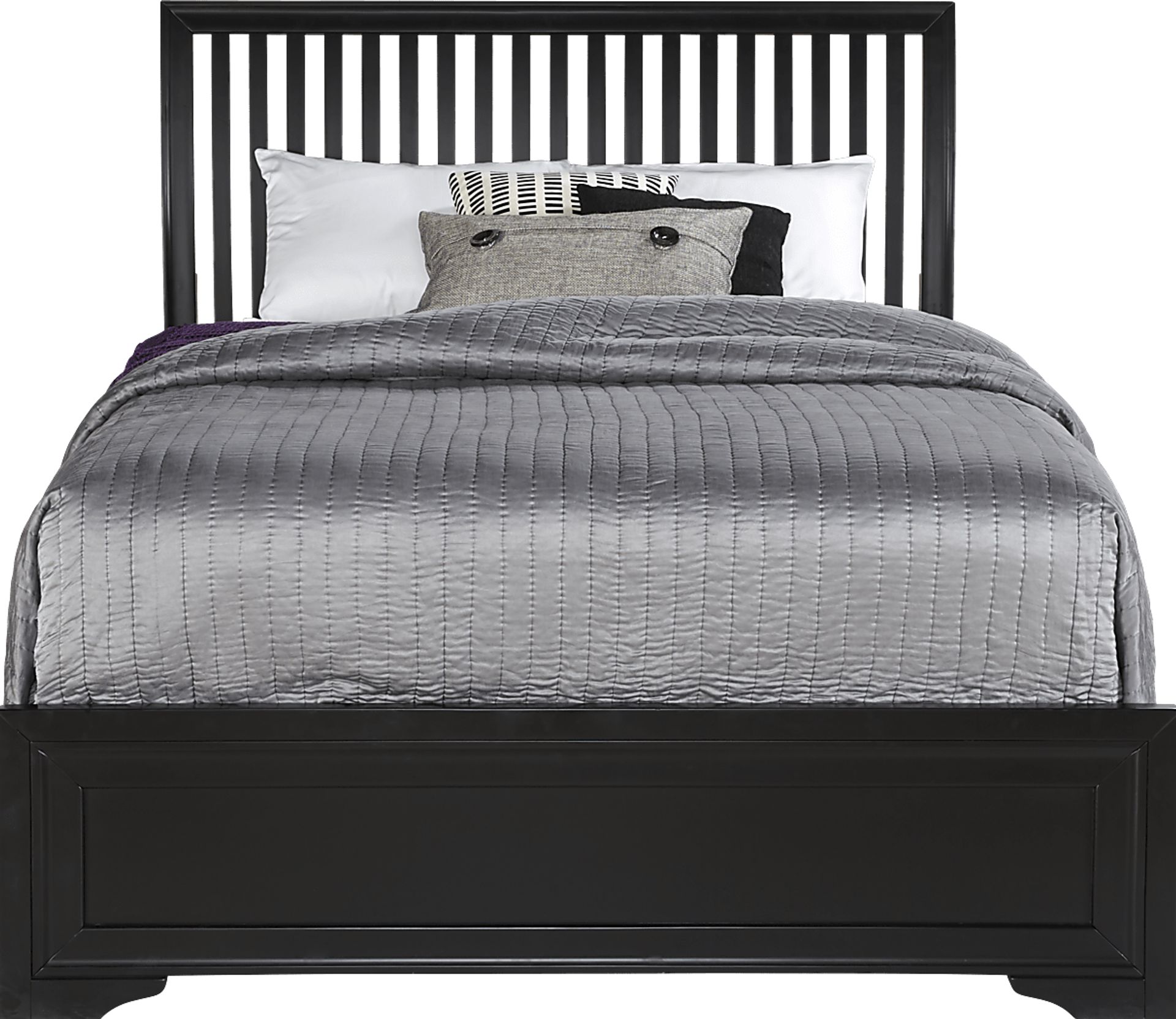 Belcourt Black 7 Pc Queen Slat Bedroom - Image 2