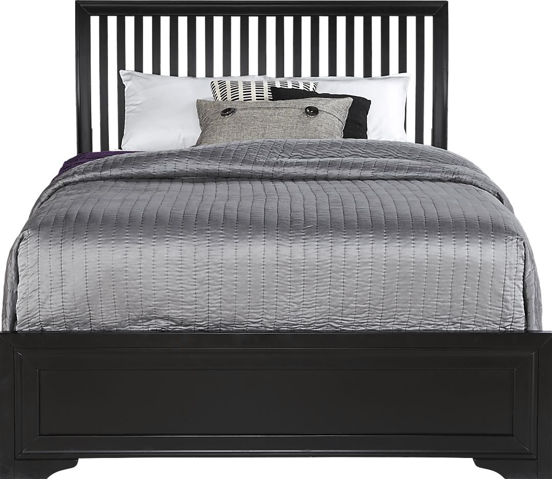 Belcourt Black 3 Pc Queen Slat Bed
