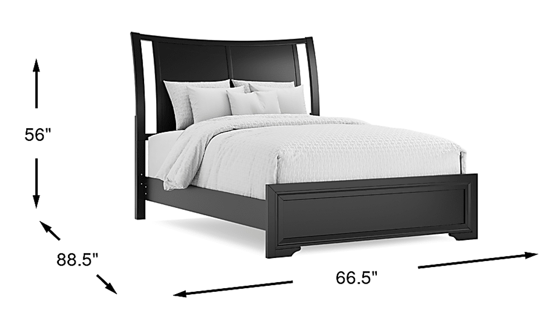 Belcourt Black 3 Pc Queen Sleigh Bed