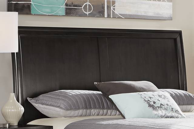 Belcourt Black 3 Pc Queen Sleigh Bed - Thumbnail - Image 3